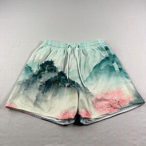 Young LA Shorts Mens M Mesh After Party Athletic Gym Spring Scenery Gym Graphic